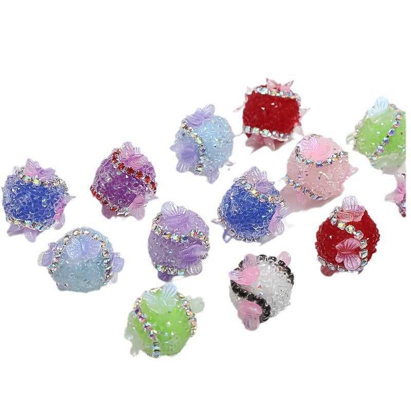 Wholesale 50PCS Straight Hole Three-dimensional Butterfly Beads